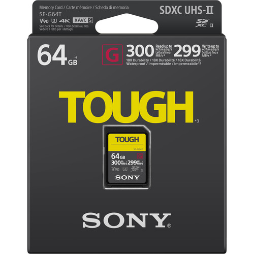 Sony SF-G Tough Series UHS-II SDXC 64GB SD Card