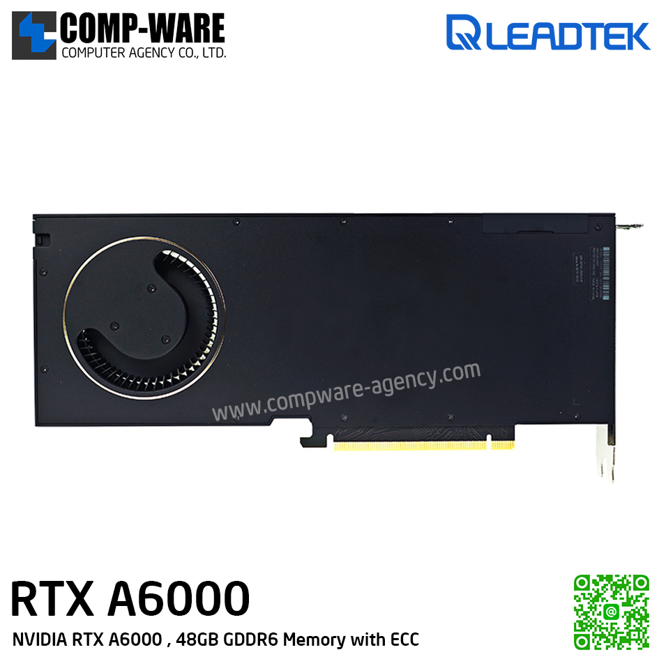 Leadtek NVIDIA RTX A6000 (48GB GDDR6 with ECC) Workstation Graphics Card for revolutionary designs, scientific breakthroughs, and immersive entertainment รับประกัน 3ปี