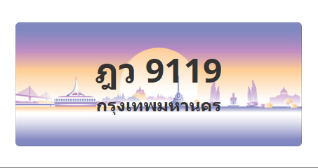 ทะเบียนสวย 9119 ขายทะเบียน 9119 ฎว 9119