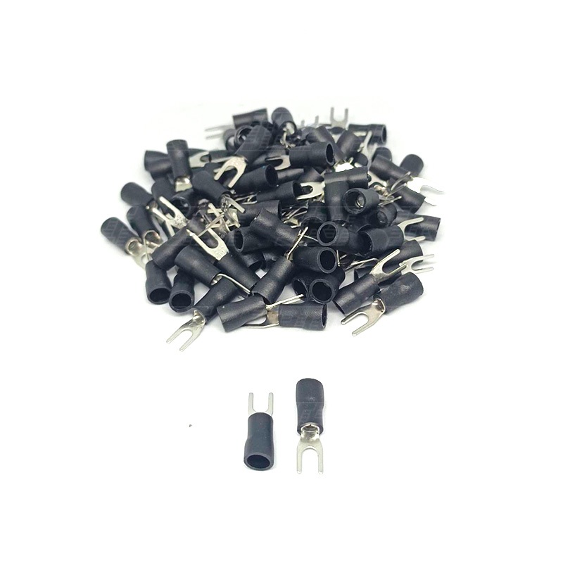 หางปลาแฉก หุ้มสลิป SV2-3 (100 ชิ้น) | มี 5 สี | สีดำ สีน้ำเงิน สีเขียว สีแดง สีเหลือง