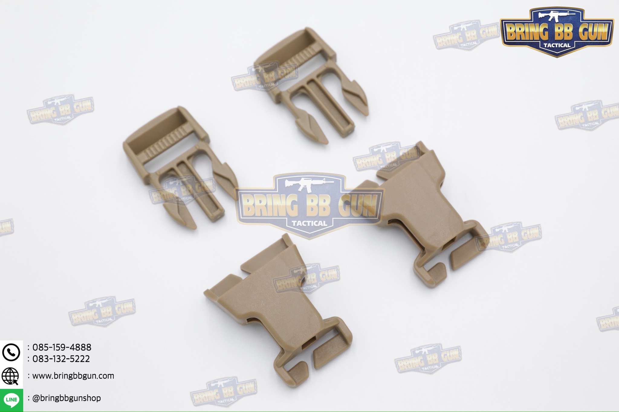 ตัวล็อคก้ามปู Molle Buckle ทรง ดูราเฟล็กซ (Mojave Dual Quick Attach Buckle) (ก้ามปูเสริมแต่งเวส) (Side Release Buckle) (Molle Buckle)