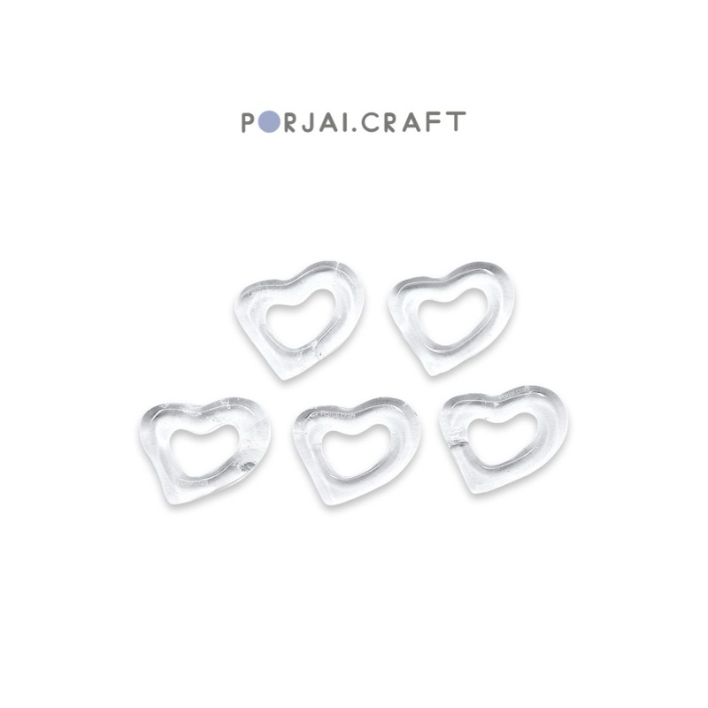 Clear Quartz Mini Heart Pendant จี้หัวใจควอตซ์ใส 12mm