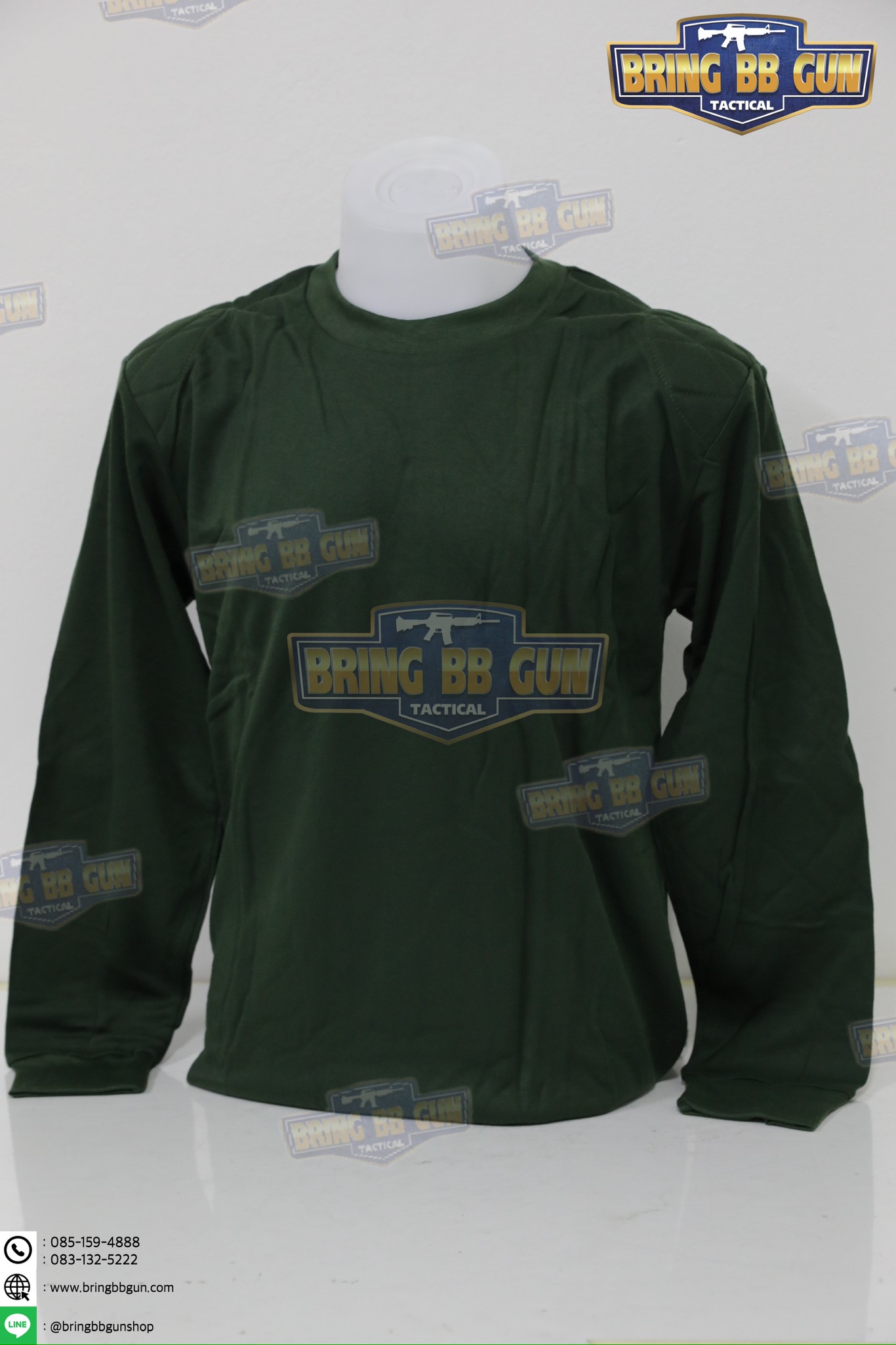 เสื้อยืดแขนยาว บุไหล่ คอกลม (ผ้า TC)