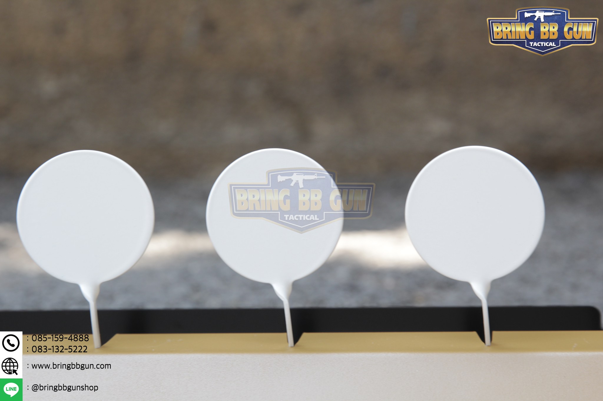 เป้าเพลตเหล็กสำหรับฝึกซ้อมยิงปืนบีบีกัน รุ่น ตั้งพื้นแถวเรียง (The Plate Rack)