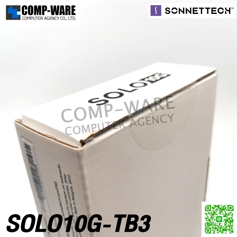 Sonnet Solo10G [SOLO10G-TB3] 10GBASE-T Thunderbolt to 10 Gigabit Ethernet Adapter with NBASE-T Support รับประกัน 1 ปี