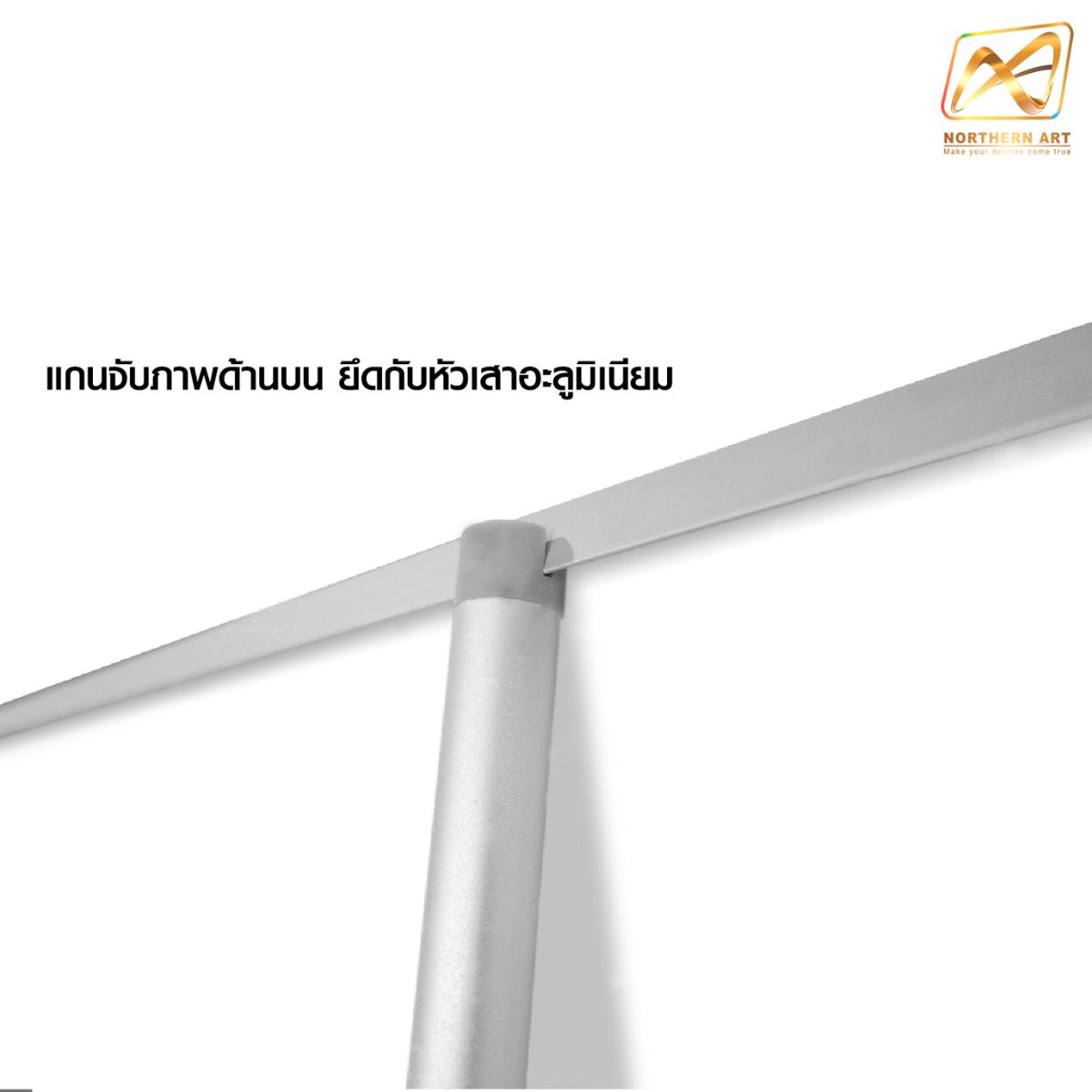 ROLL UP GRADE A โรลอัพ ขนาด 60x160 ซม. โครงสร้างอะลูมิเนียมทั้งชุด แข็งแรง ทนทาน ม้วนเก็บได้ พกพาสะดวก