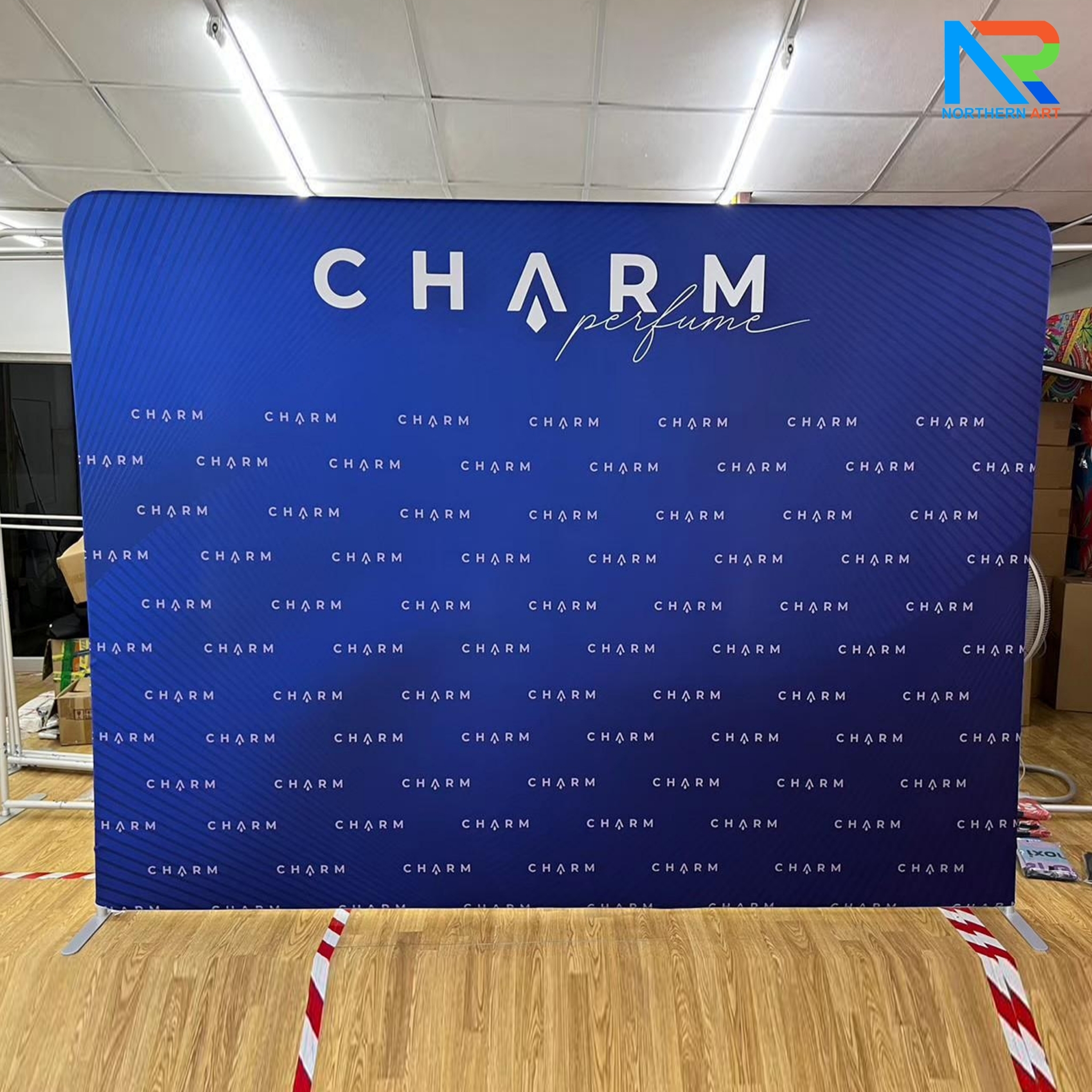 แบคดรอบผ้า Fabric Backdrop รุ่นตรง ขนาด (H)200 x (W)120-1000 cm. โครงอะลูมิเนียม ถอดประกอบได้ แถมฟรี! กระเป๋าใส่อุปกรณ์ 1 ใบ