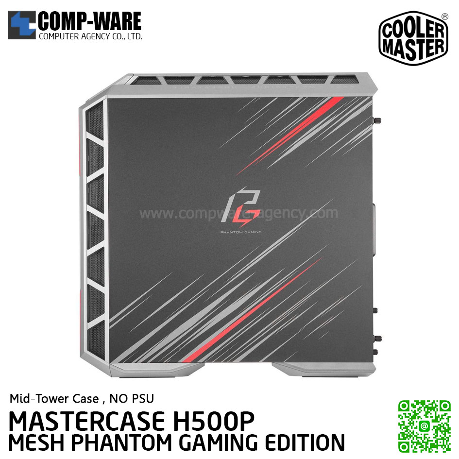 CoolerMaster MASTERCASE H500P MESH PHANTOM GAMING EDITION Mid-tower chassis , No Power Supply - MCM-H500P-MGNN-ASR