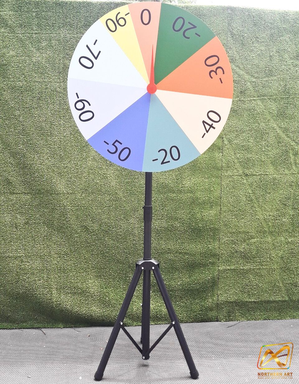 เกมส์วงล้อตั้งพื้น รุ่น 3 ขา ขนาดวงล้อ 60-100 ซม.ปรับระดับได้ 100-157 ซม. จัดเก็บง่าย เคลื่อนย้ายสะดวก