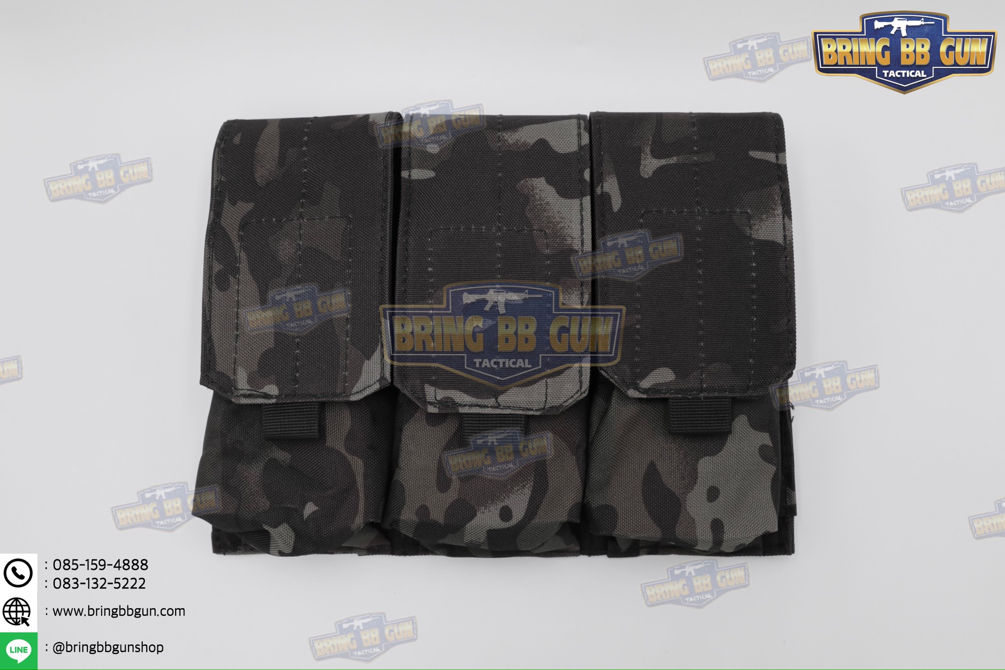 เพ้าแม็กกาซีนปืนยาวมีฝาปิด (แบบผ้า) รุ่น 3ช่อง