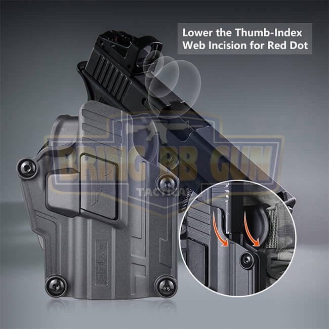 ซองปืนพกนอกปลดนิ้วชี้ Universal ยี่ห้อ Cytac รุ่น Mega-Fit Holster (ซองปืนพกนอกใส่ปืนได้หลายรุ่น)