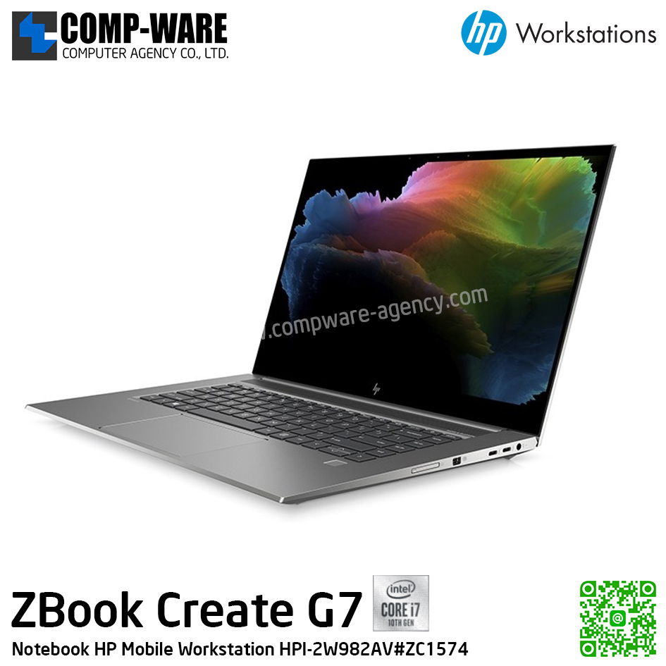HP Mobile Workstation ZBook Create G7 - Intel Core i7-10750H / 16GB DDR4 / 512GB PCIe NVMe / NVIDIA GeForce RTX2070 (8GB) / Intel AX201 + Bluetooth / 15.6inch UHD (3840x2160) / Windows 10 Pro / 3Years On-site