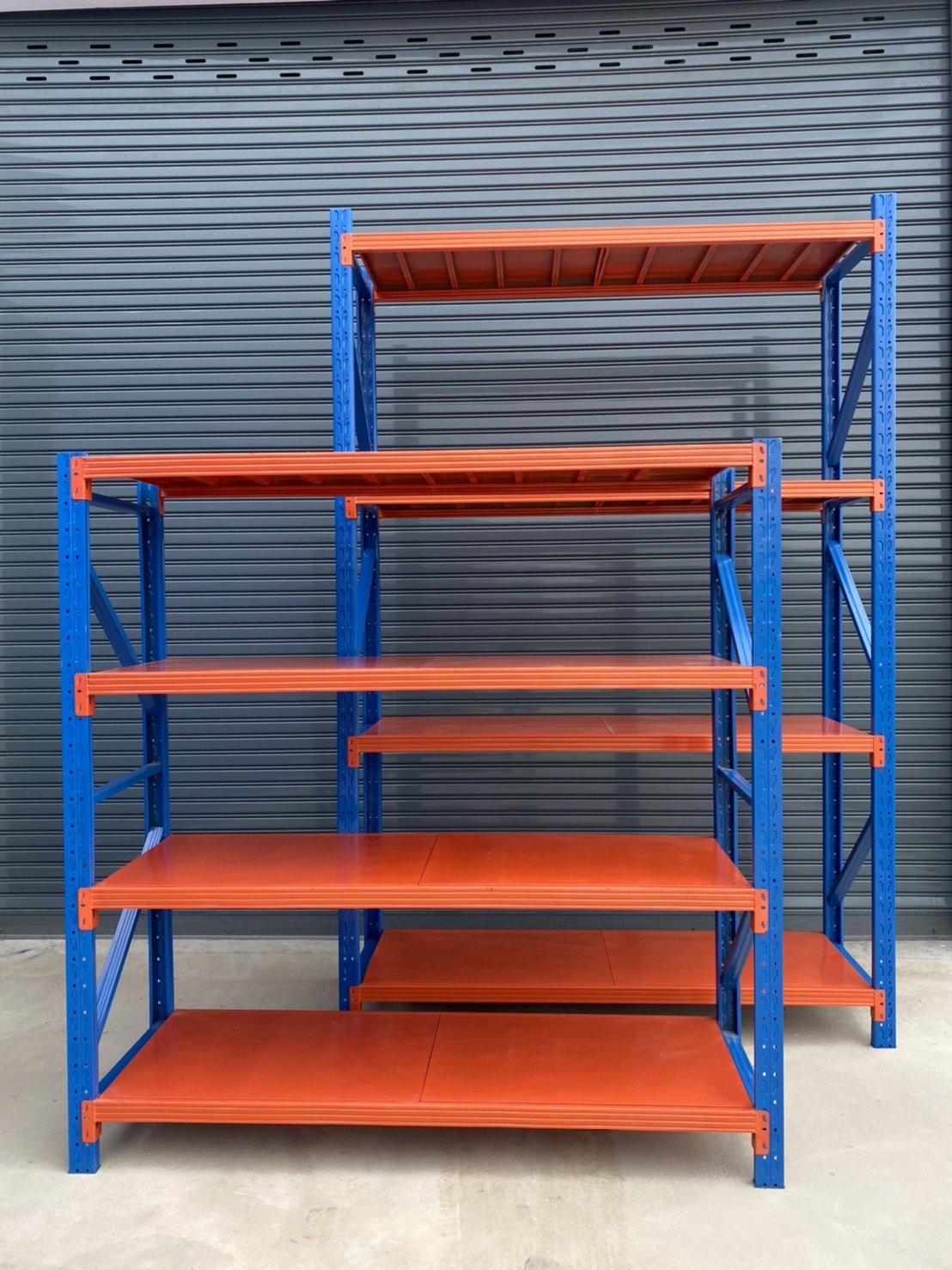 ชั้นเหล็ก W200 x D60 x H200 cm. 300kg/ชั้น (สีทูโทน ส้ม/น้ำเงิน)
