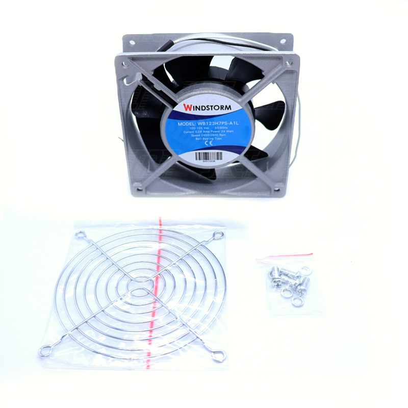 พัดลมระบายความร้อน พัดลมระบายอากาศ พัดลมเหลี่ยม 110V | WB123H7PS-A1L-G WINDSTORM | 05-WB123-110V