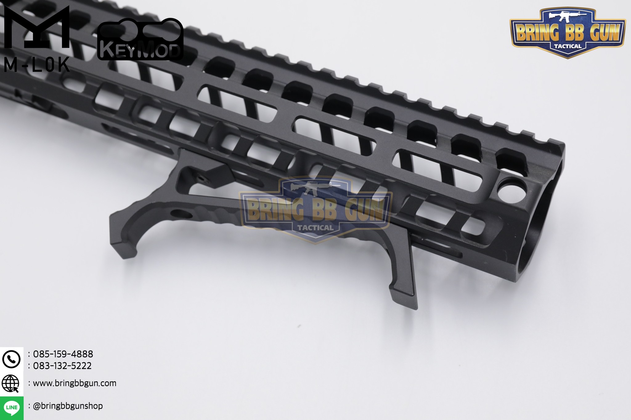 กริ๊ปมือหน้า VP23 (VP23 Tactical Angled Grip) (VP23 Tenaci Grip) (ใช้ได้กับชุดหน้าระบบราง M-Lok และ Keymod)