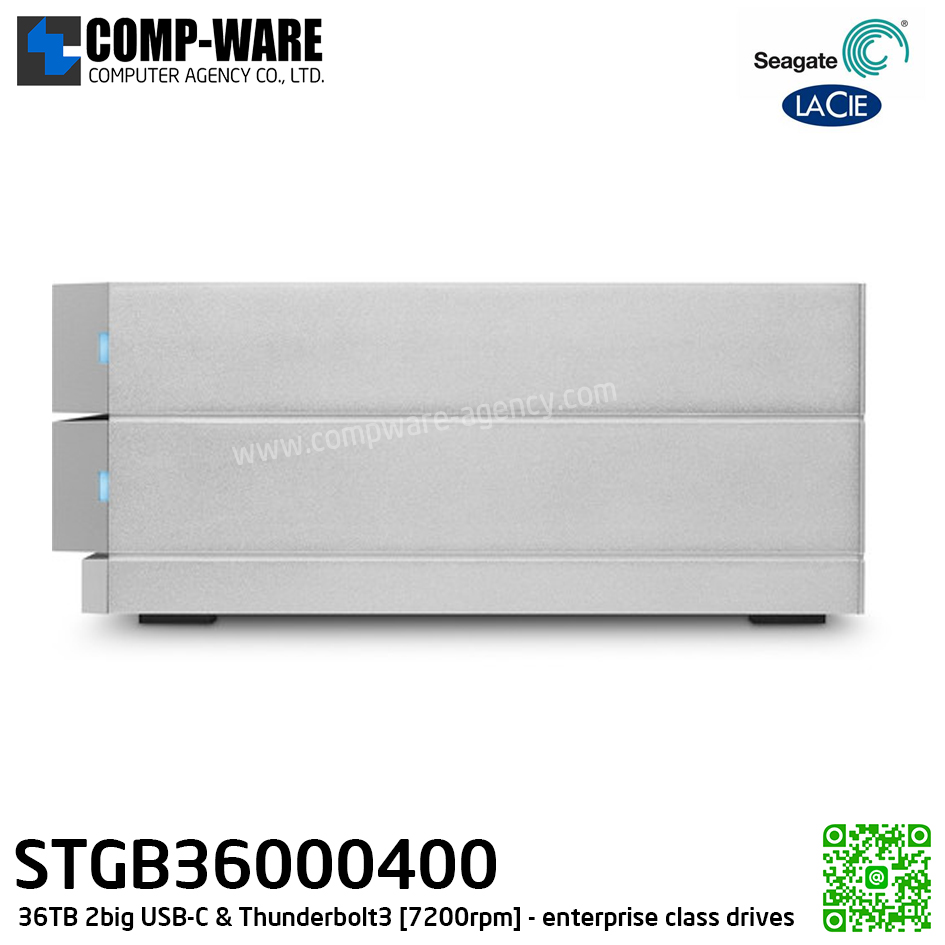 Seagate LaCie 2Big Dock RAID Thunderbolt 3 36TB 7200RPM External Hard Drive STGB36000400 // สั่งซื้อขั้นต่ำ MOQ = 2 unit