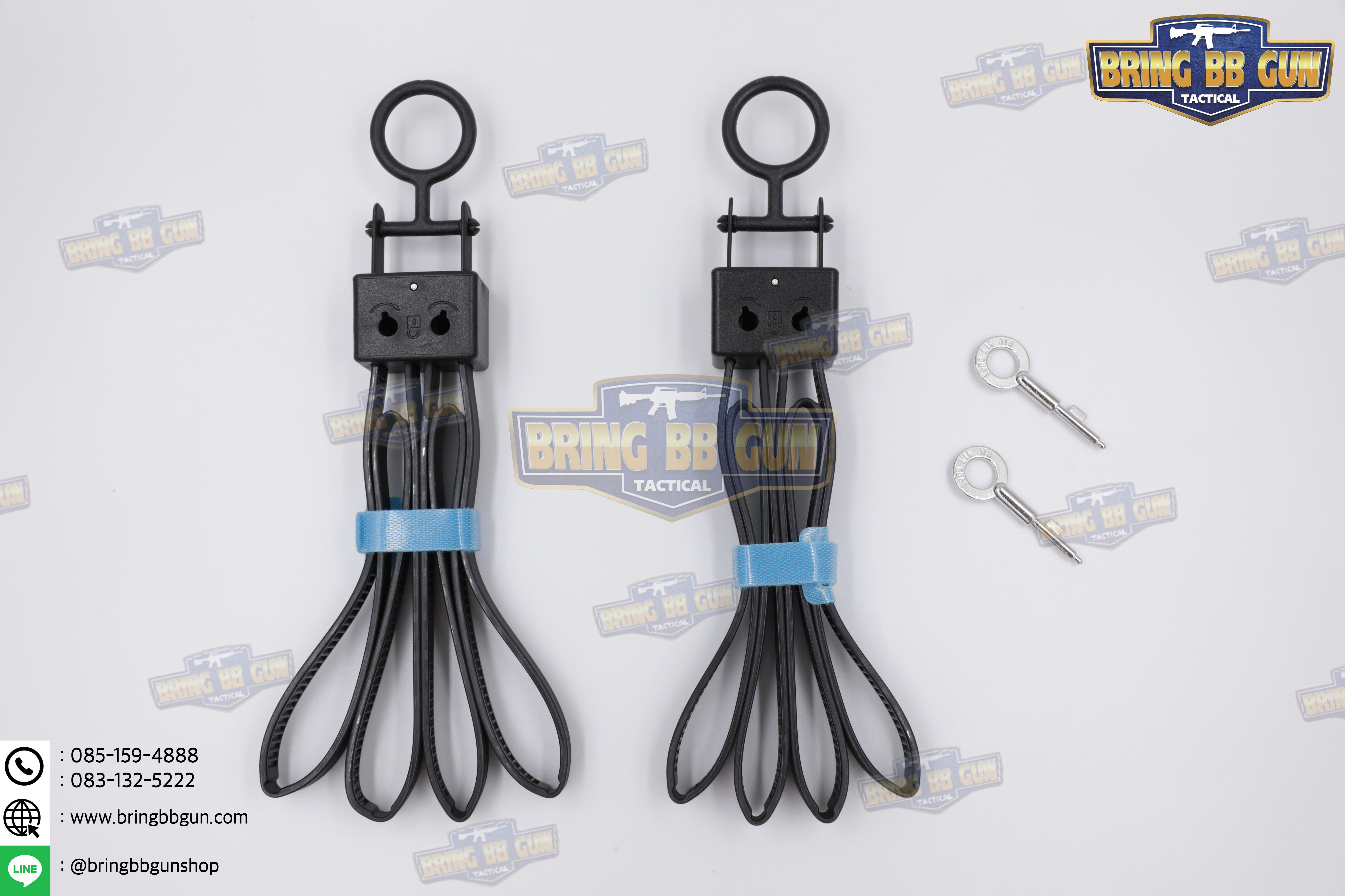 กุญแจมือสาย Cable Ties แบบยาว-ใช้ซ้ำได้ รุ่น B04 (สายรัดข้อมือ-ข้อเท้าแบบใช้ซ้ำได้) (เคเบิ้ลไทร์รัดข้อมือ-ข้อเท้า) (Reusable with key opening) (Cable Ties Handcuffs) (Plastic Habdcuffs) (Zip Ties Handcuffs)