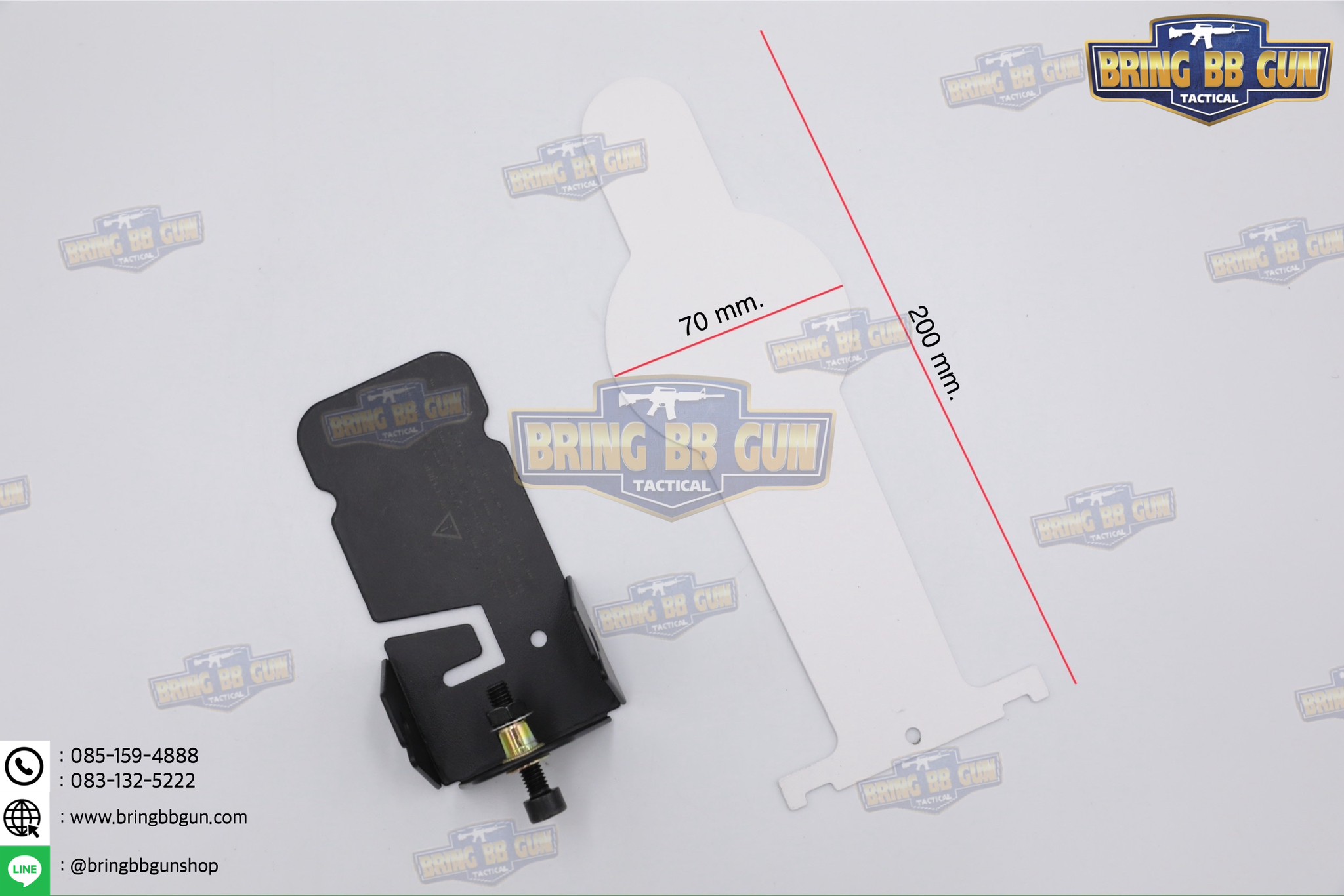 เป้าเพลทเหล็กสำหรับฝึกซ้อมยิงปืนบีบีกัน เป้าล้มรูปคน รุ่น B06 (เป้าซ้อมยิงรูปคน แบบล้มได้) เป้าซ้อมยิงรูปคน เป้าล้ม