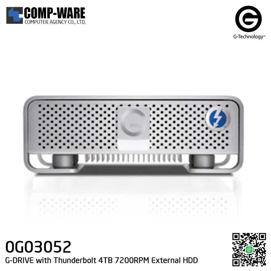 G-Technology G-DRIVE with Thunderbolt 4TB 7200RPM External Hard Drive - 0G03052