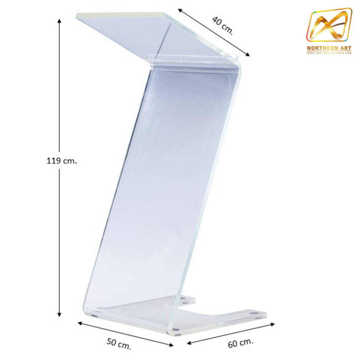 เช่าโพเดียมอะคริลิคใส ขนาด (W)50 x (L)40 x (H)119 cm. พร้อมบริการรับ-ส่ง กทมฯและปริมณฑล