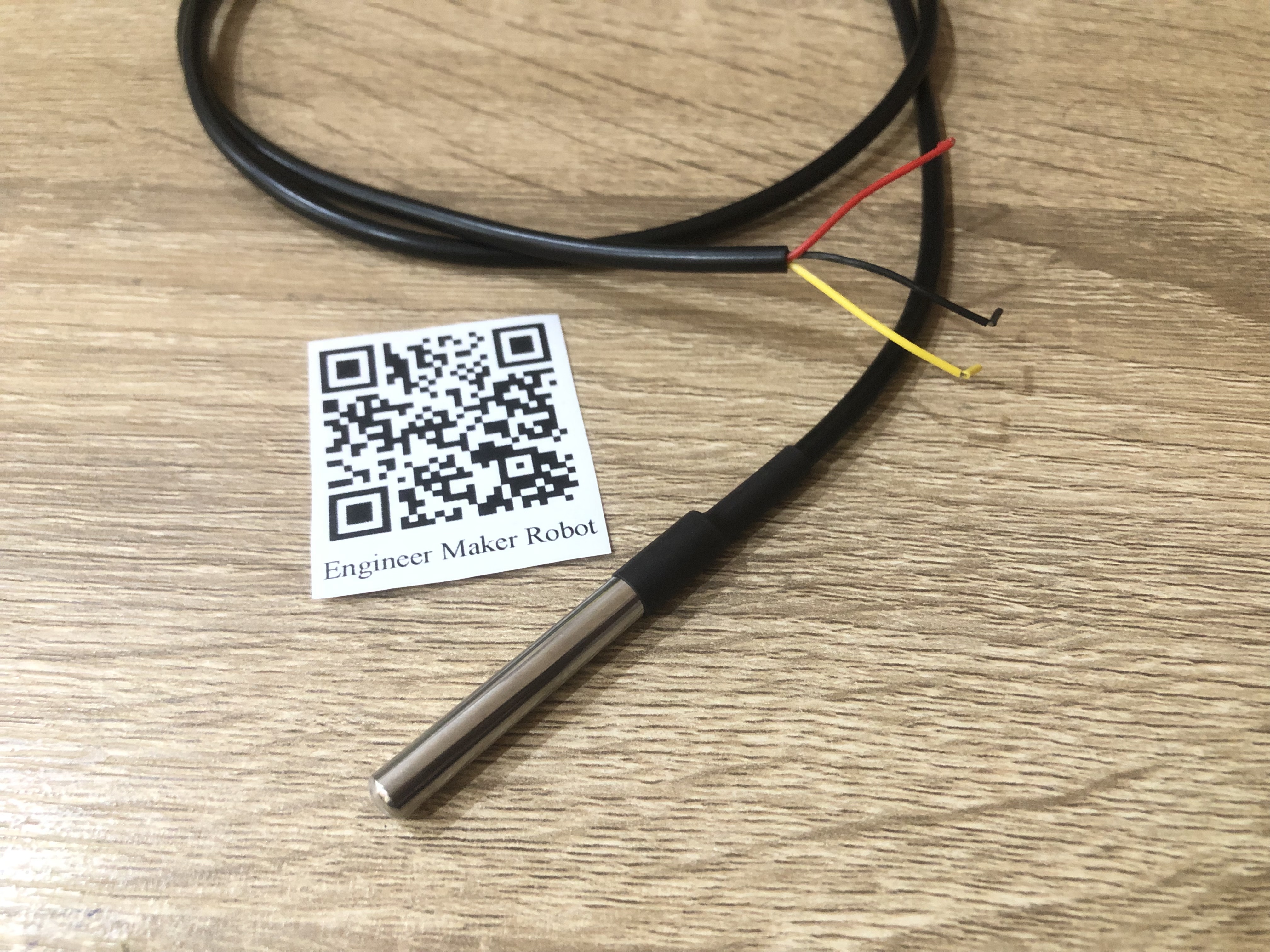 DS18b20 temperature probe วัดอุณหภูมิในน้ำ temperature sensor 1M DS1820 Stainless steel package Waterproof 18B20 100cm