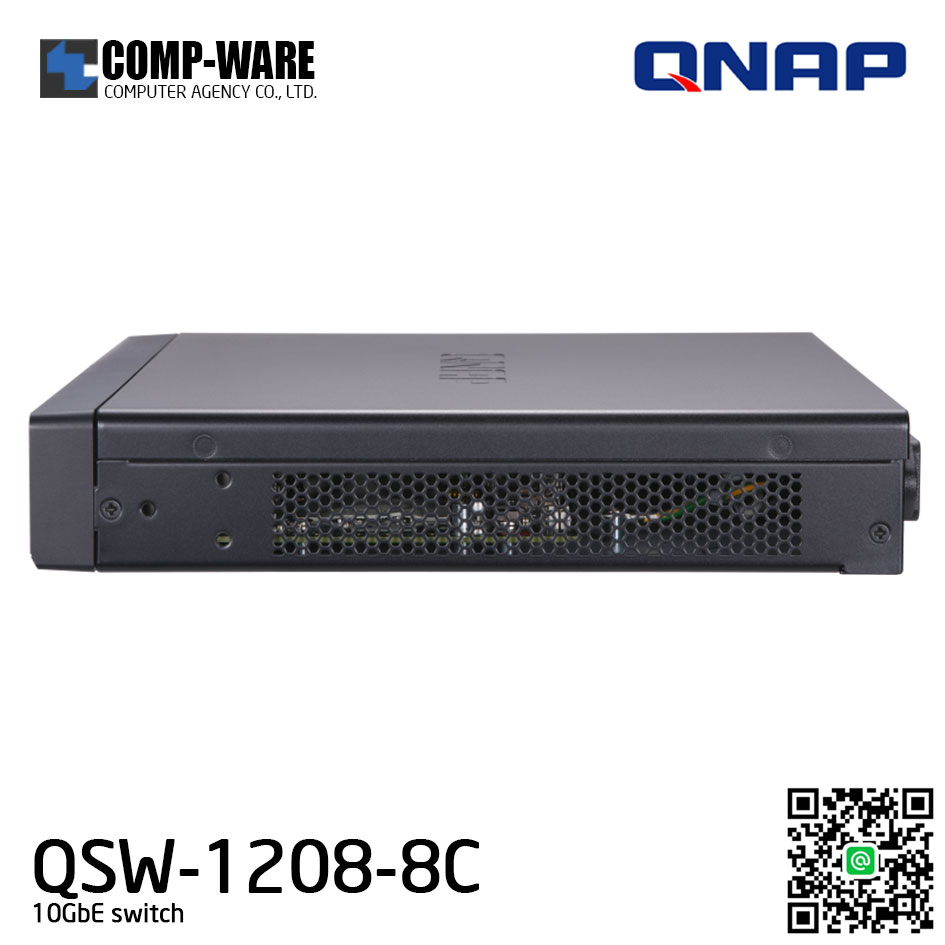 QNAP QSW-1208-8C 10GbE Switch 12-Port Unmanaged 10GbE Switch Twelve SFP+ with Shared Eight 10GBASE-T Ports