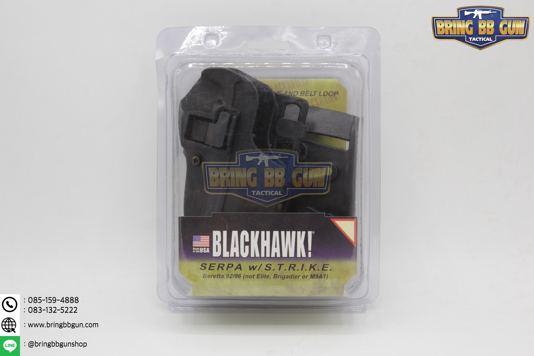 ซองปืนพกนอก ทรง Black Hawk รุ่น Beretta สำหรับปืน : Beretta 92/96 (รุ่นไม่มีรางล่างเท่านั้น)