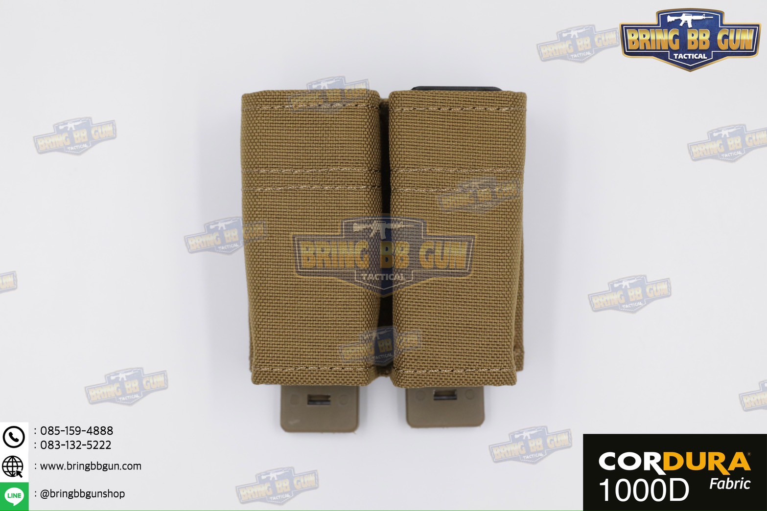 เพ้าแม็กกาซีนปืนสั้นแบบคู่ ทรง ESS รุ่น 9mm. (ซองแม็กกาซีนแบบคู่ ESS รุ่น 9mm.) (FAST 9mm. Double Soft Pouch)