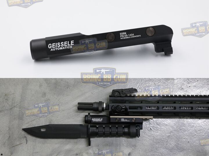 ขาเสริมสำหรับติดมีดปลายปืน ทรง Geissele (Super Stabby Bayonet Mount) (SSBM) (ใช้ได้กับชุดหน้าระบบราง Picatinny (ราง 20mm.) เท่านั้น)