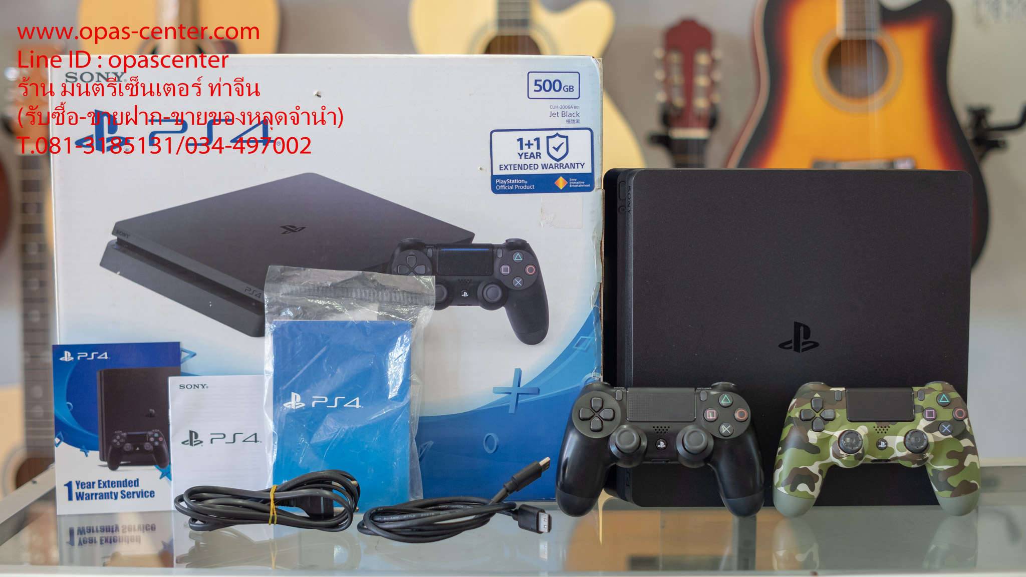 **ขายแล้ว**Play Station4 PS4 Slim 500G CUH-2006A Black สภาพใหม่ จอยส์ 2 อัน ใช้ได้ปกติ