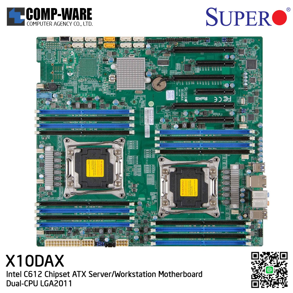 Supermicro X10DAX Intel C612 Chipset ATX Server/Workstation Motherboard Dual-CPU LGA2011