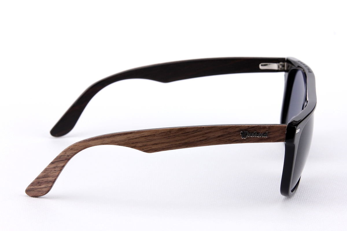 แว่นกันแดดขาไม้ Weekend Duet Collection Berlin Black (Dark)