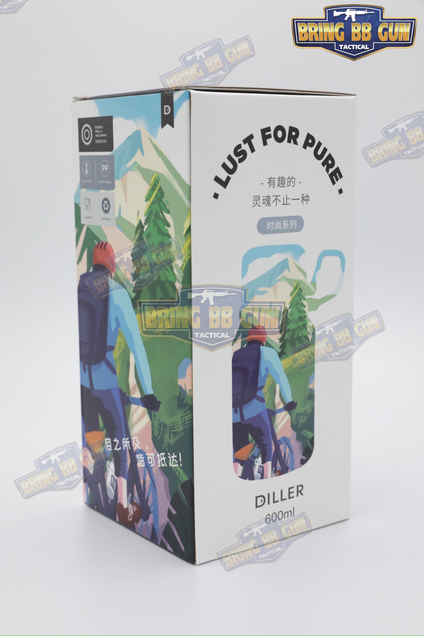 Diller ขวดน้ำสแตนเลส ขนาด 600ml รุ่น B01 (กระติกน้ำสแตนเลส เก็บอุณหภูมิ) (Stainless Steel Bottle) (Stainless Steel Vacuum Cup)