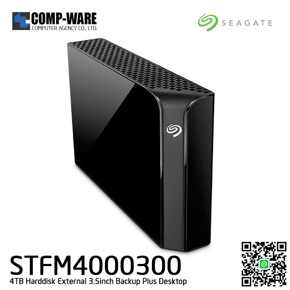Seagate External HDD 4TB STFM4000300 BACKUP PLUS DESKTOP (BLACK) 3.5" ประกัน 3ปี