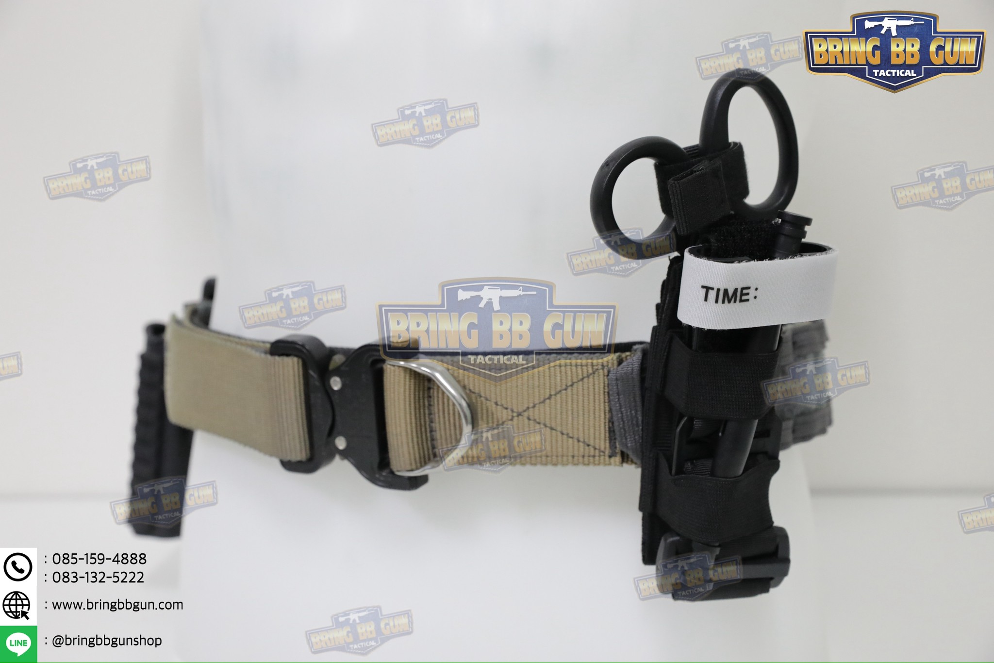 เพ้าผ้าใส่สายห้ามเลือด และ กรรไกรสนาม แบบเปลือย (ซองผ้าใส่ทูนิเก้+กรรไกรสนาม)