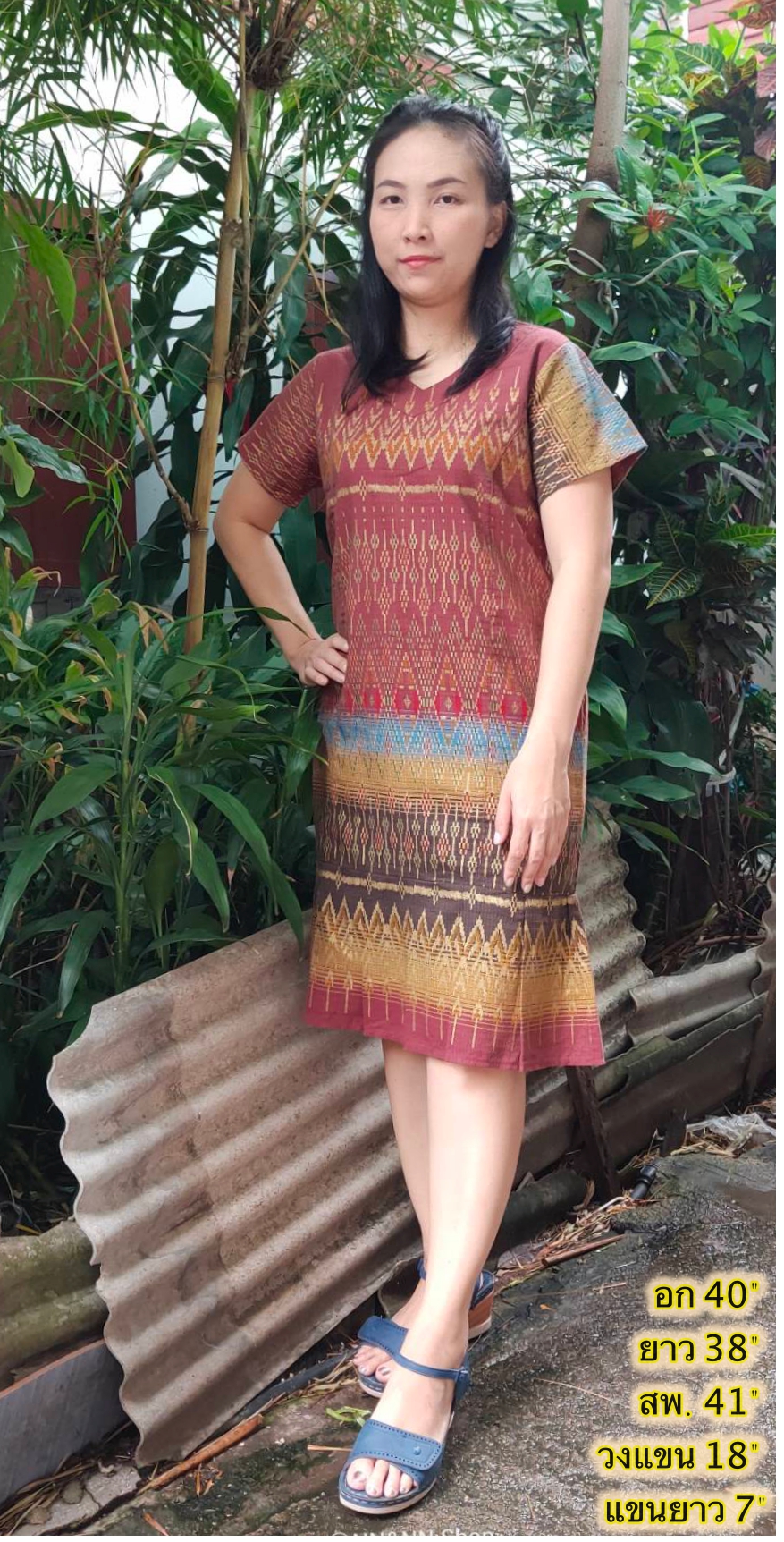 NNandNN Shop 1 0015 เดรสผ้าไทย หลายสี 40