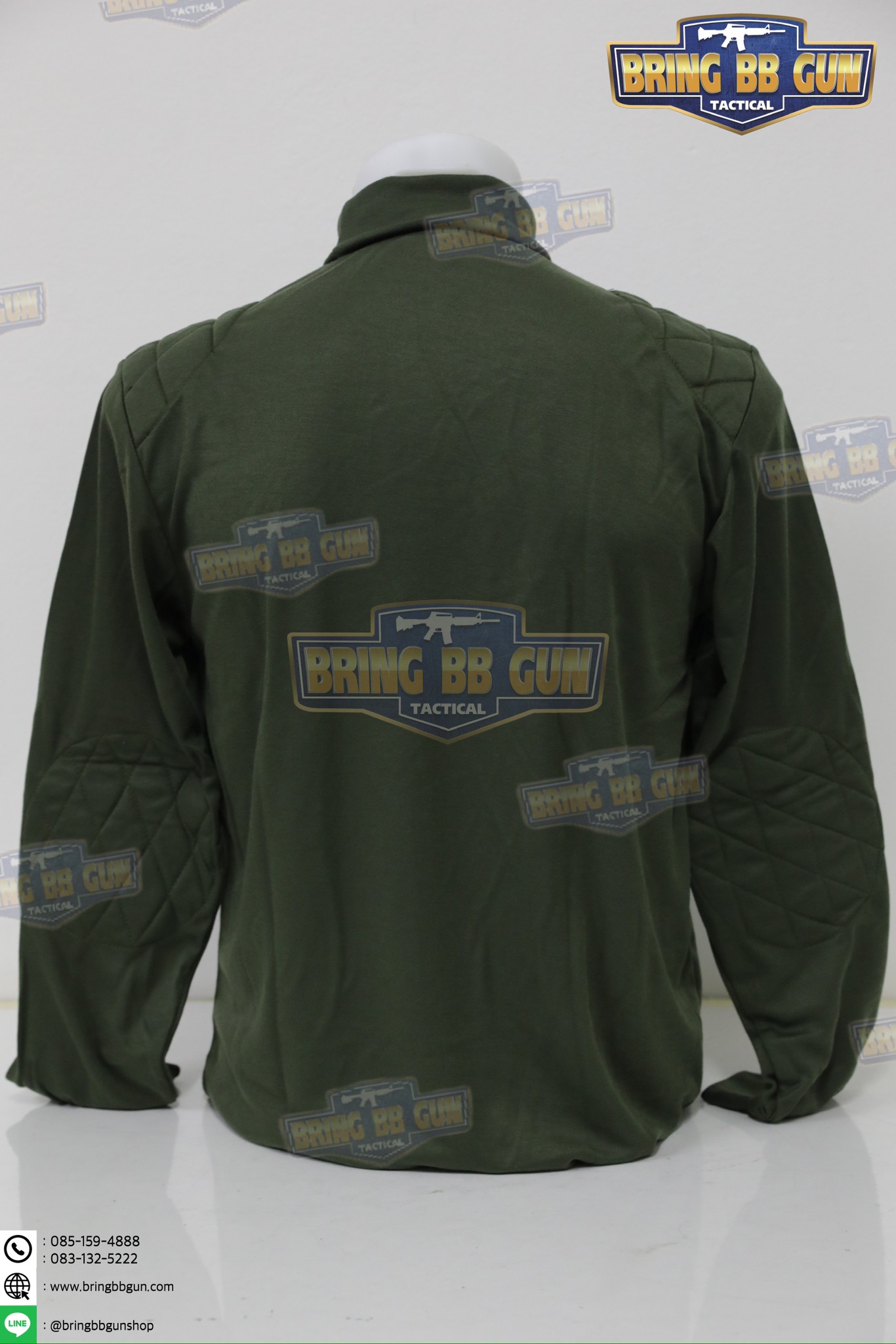 เสื้อยืดแขนยาว บุไหล่ คอเต่า (ผ้า TC)