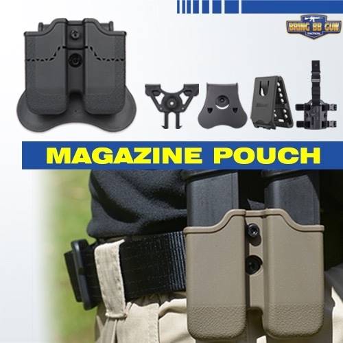 ซองแม็กกาซีนคู่ Glock17/18/19/34 ยี่ห้อ Amomax (Double Magazine Pouch)