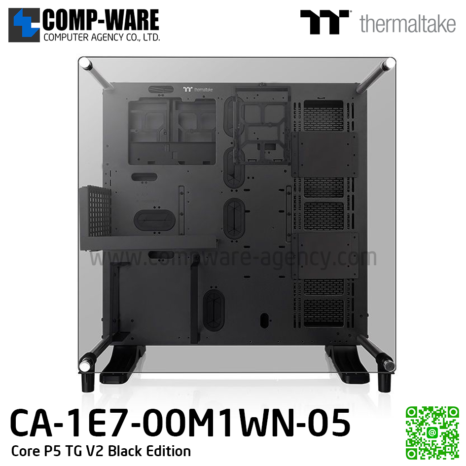 Thermaltake Core P5 TG V2 Black Edition ATX Open Frame panoramic viewing gaming computer case with Tt LCS Certified CA-1E7-00M1WN-05