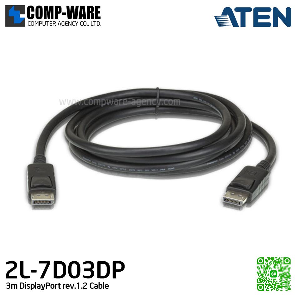 ATEN 3M DisplayPort Cable - 2L-7D03DP