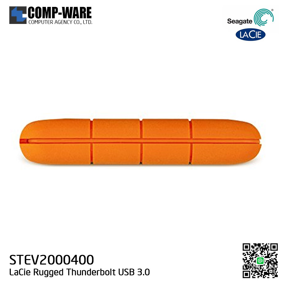 Seagate LaCie 2TB Rugged Thunderbolt and USB 3.0 Portable Hard Drive STEV2000400