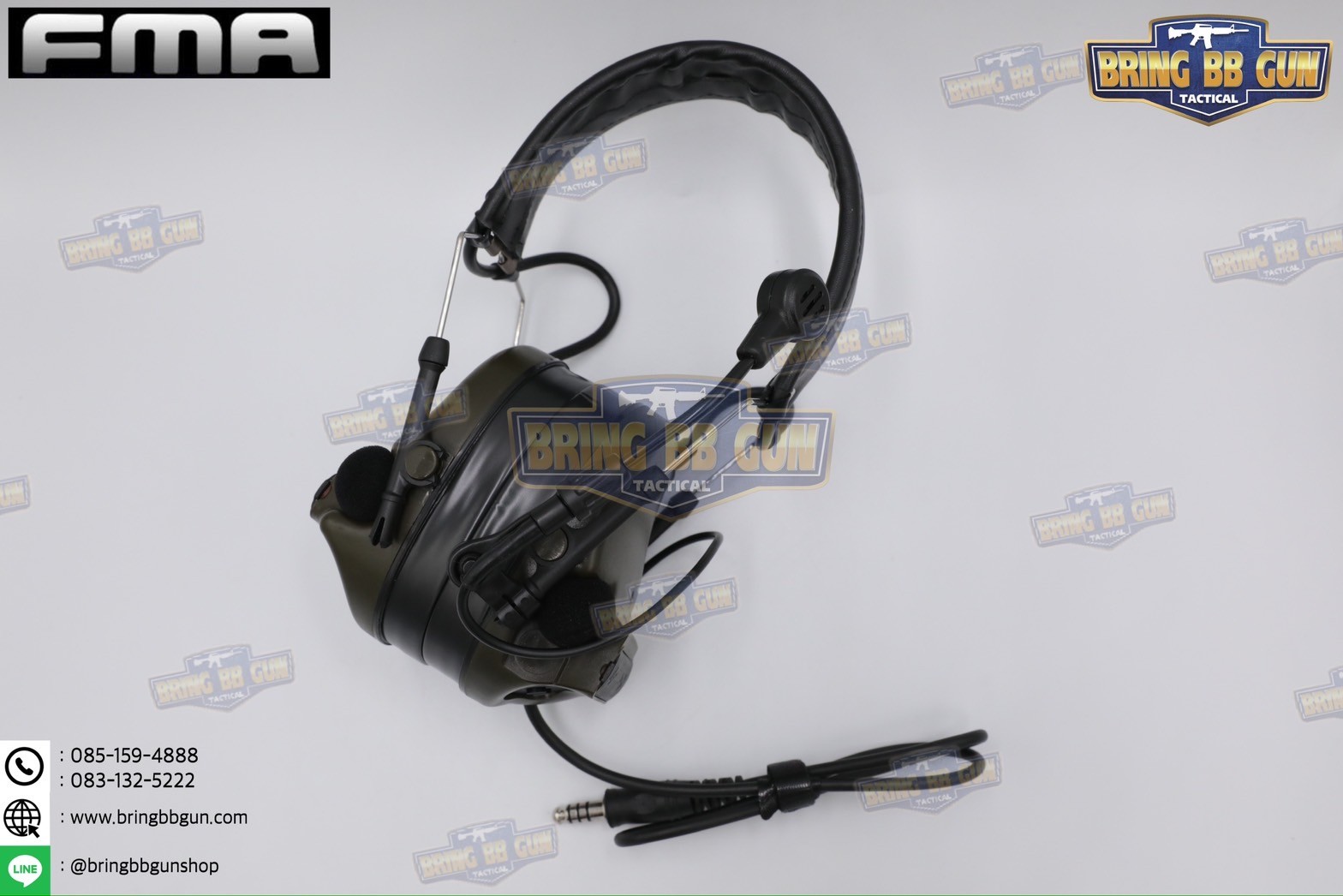 หูฟังสื่อสารตัดเสียงได้ ทรง Comtac III ยี่ห้อ FMA (Peltor ComTac III Tactical Advanced Combat Headset) (tactical communication shooting headset noise reduction) (Comtac III)