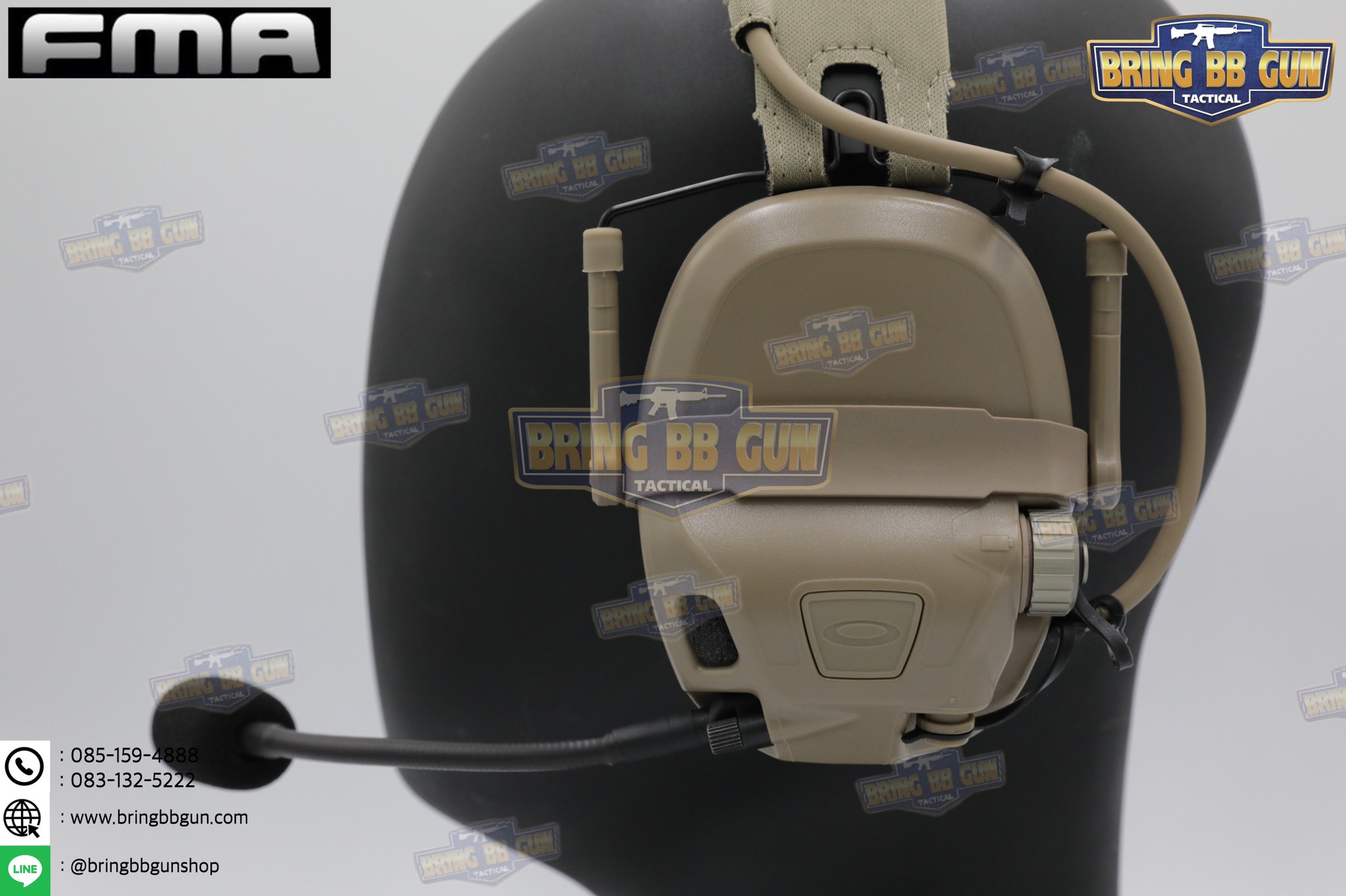 หูฟังสื่อสารตัดเสียงได้ ทรง Ops-Core AMP ยี่ห้อ FMA (FCS AMP tactical communication shooting headset noise reduction) (AMP)