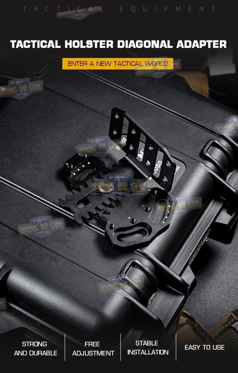 เพลทเสริมซองปืนติดเพ้าทูนิเก้ รุ่น NCP2 (แผ่นเพลทติดอุปกรณ์เสริมซองปืน) (Tourniquet Adapter Mount) (Tourniquet Adapter Mount for Safariland Holsters) (BBC NCP2) (NCP2 for Safariland Holsters) (Negative Cant Plate)