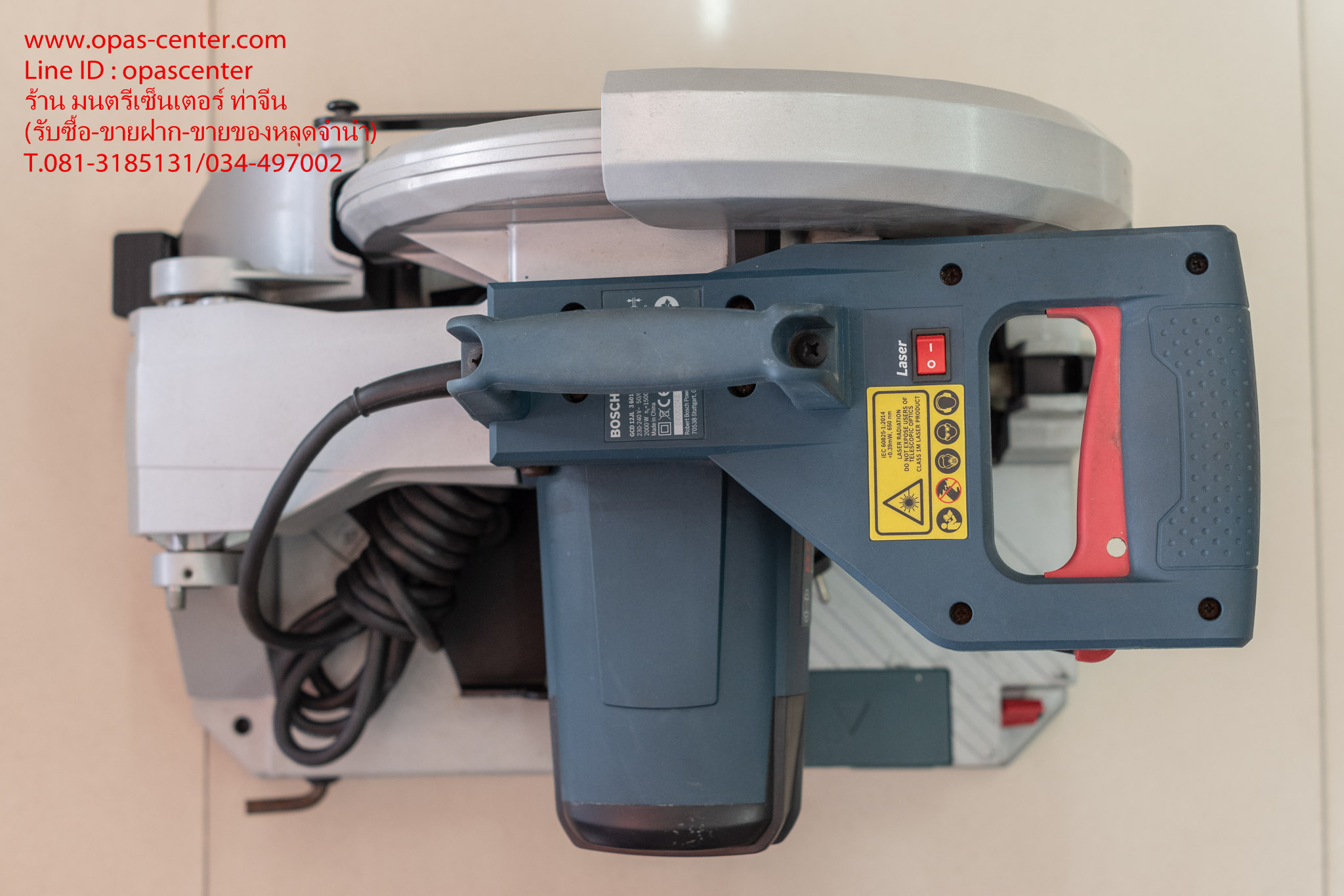 แท่นตัดเหล็ก BOSCH 12" ไร้สะเก็ดไฟ GCD12JL มือสอง ของแท้ สภาพใหม่