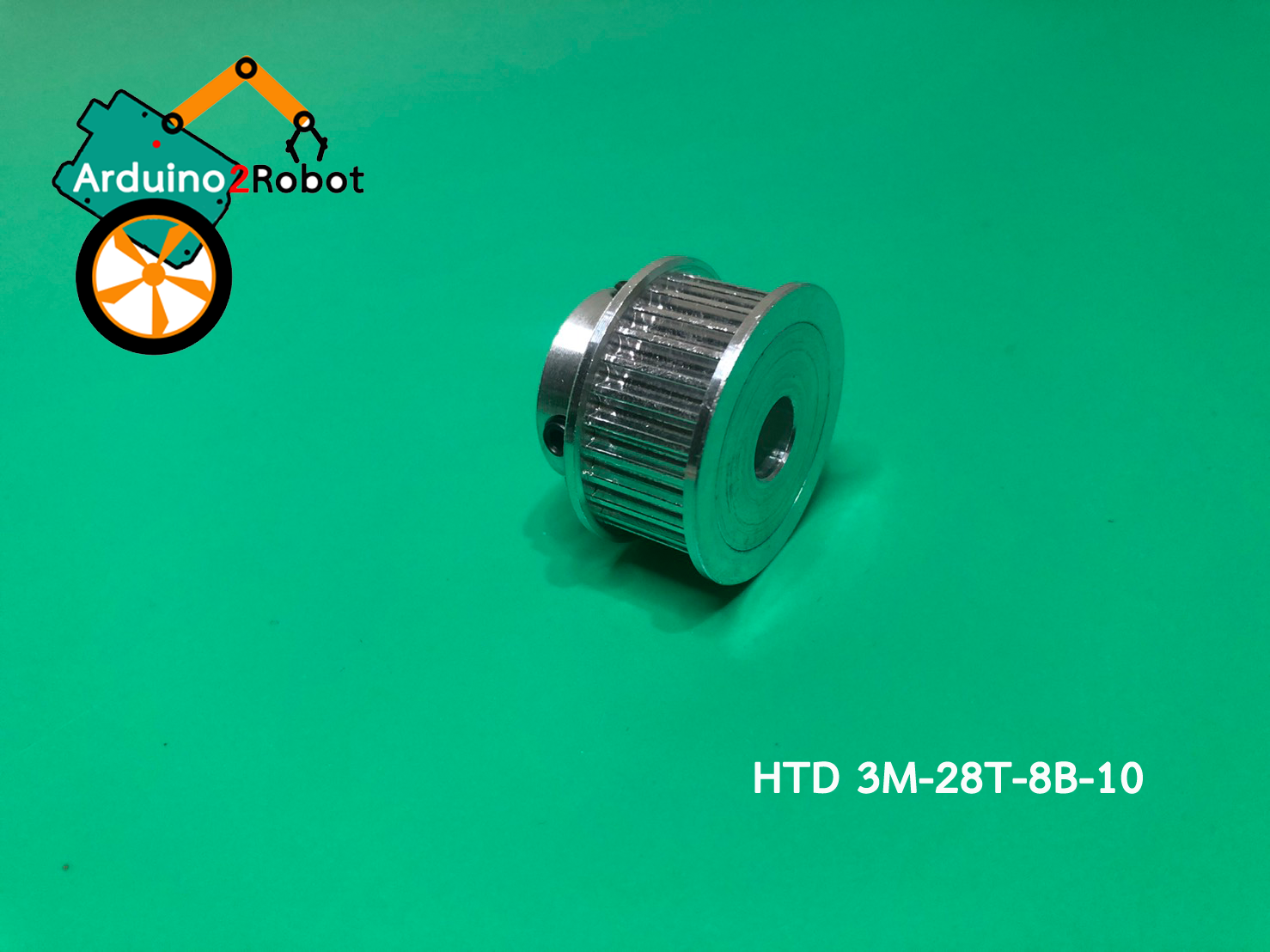 HTD 3M timing pulley 28 teeth bore 8mm สำหรับสายพาน 3M belt width 10mm (HTD 3M-28T-8B-10)