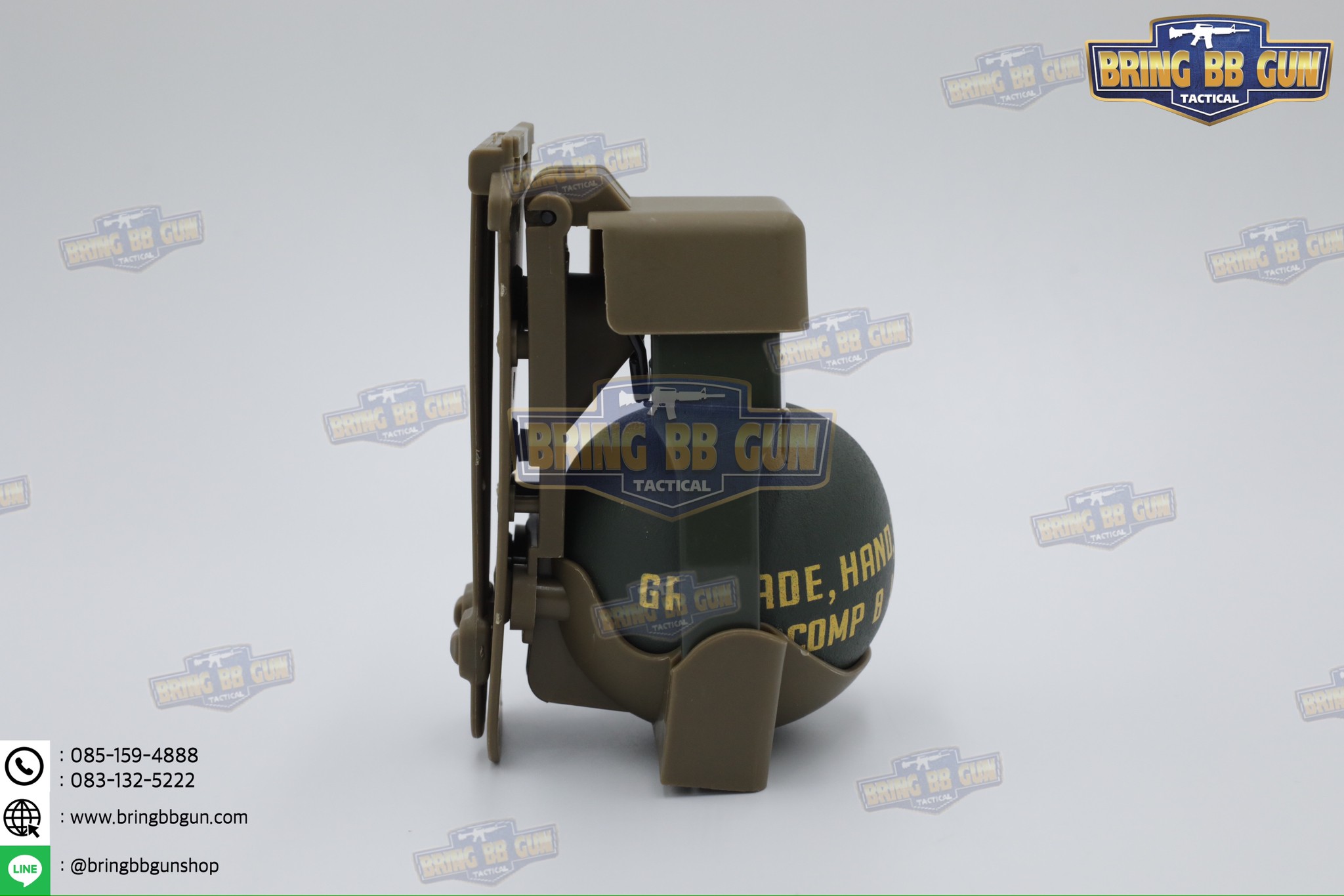 ระเบิดมือ M67 แบบ Dummy + M67 Grenade Pouch (ระเบิดมือลูกเกลี้ยง + ซองใส่ระเบิดมือแบบปลดไว) (M67 Grenade) (Fragmentation Hand Grenade) (Gernade Pouch) (Quick Release Grenade Pouch)