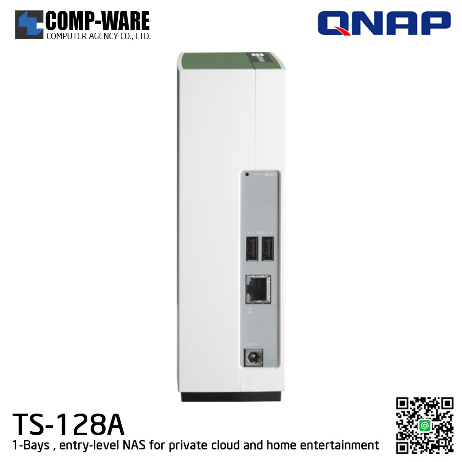 QNAP NAS (1-Bay) TS-128A (1GB DDR4 RAM) Realtek Quad-Core ,no HDD