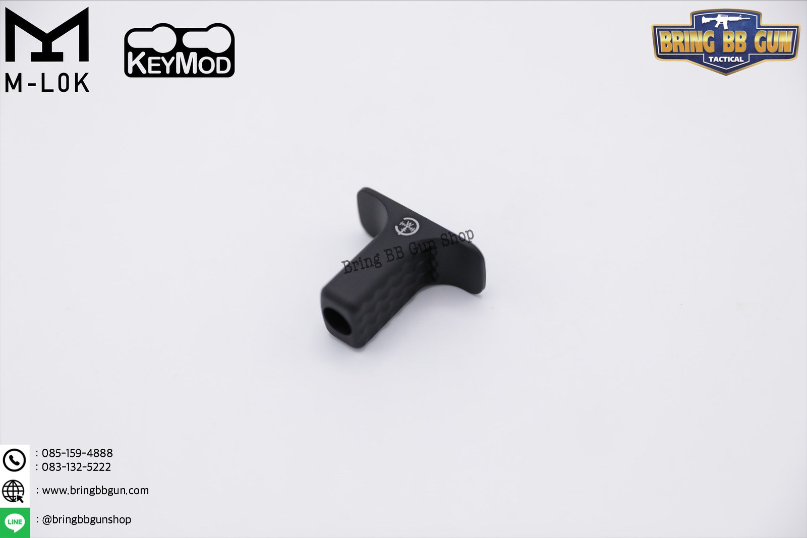 กริ๊ปมือหน้า (Angled Foregrip) ยี่ห้อ Impact Weapons Components M-Lok/Keymod Barrier Hand Stop (ใช้ได้กับชุดหน้าระบบราง M-Lock และ Keymod)