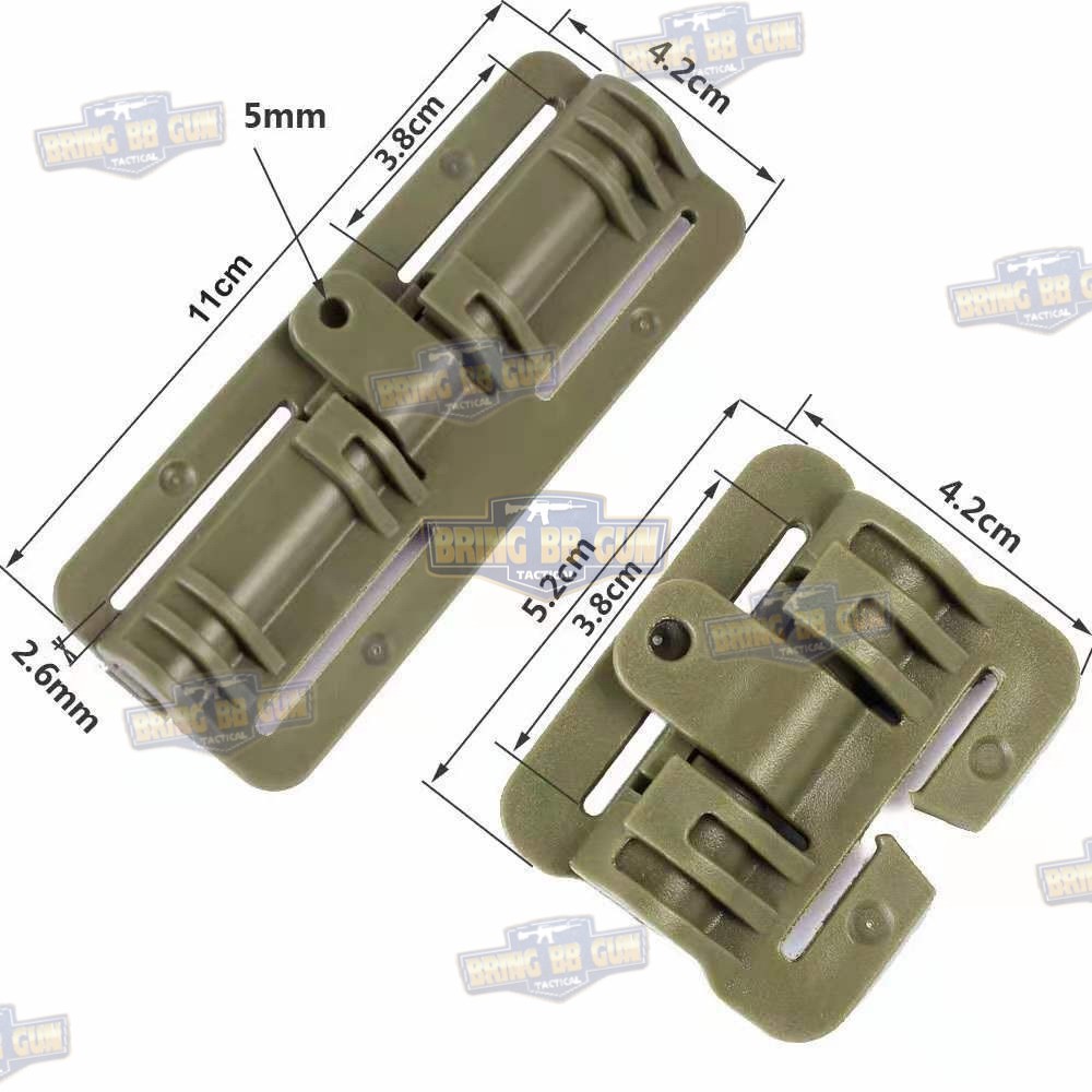 ชุดเซ็ตปลดเสื้อเกราะไว (ชุดปลดไวเสื้อเวส QR1) (Molle Quick Release Buckle Set)